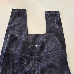 Lululemon Align High Waist Black Tie-Dye Leggings 6